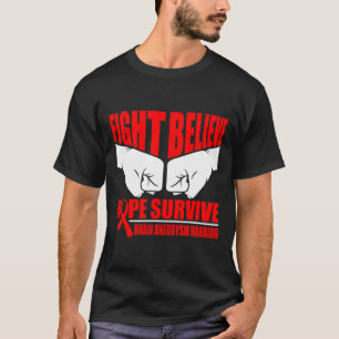 FIGHT HOPE SURVIVE BRAIN ANEURYSM WARRIOR  T-Shirt