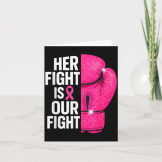 Fight is Fight Boxing Glove Breast Cancer Survivor Card