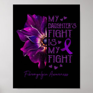 Fight Is My Fight Anemone Fibromyalgia Awareness  Poster