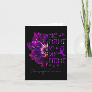 Fight Is My Fight Anemone Flower Fibromyalgia Awar Card