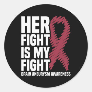 Fight Is My Fight Brain Aneurysm Awareness 1 Classic Round Sticker