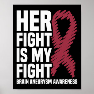 Fight Is My Fight Brain Aneurysm Awareness 1  Poster