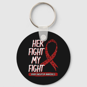 Fight Is My Fight Brain Aneurysm Awareness Fighter Keychain