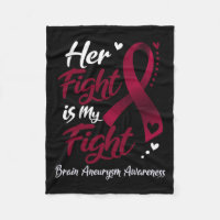 Fight Is My Fight Brain Aneurysm Awareness Ribbon 