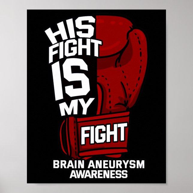 Fight Is My Fight Brain Aneurysm Awareness Support Poster (Front)