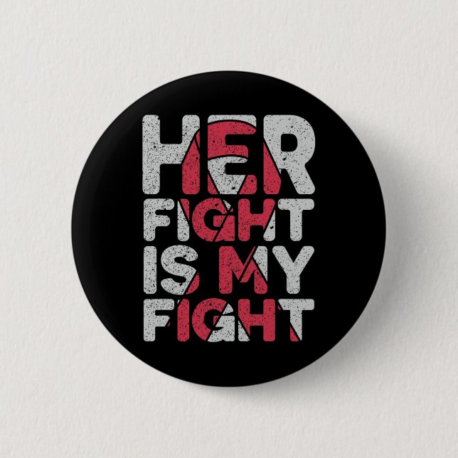 Fight Is My Fight Brain Aneurysm Support  2 Inch Round Button (Front)