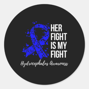 Fight Is My Fight Hydrocephalus Awareness 3 Classic Round Sticker