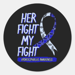 Fight Is My Fight Hydrocephalus Awareness Supporte Classic Round Sticker