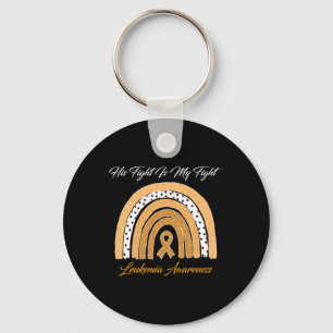 Fight Is My Fight Leukaemia Awareness Rainbow  Keychain