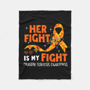 Fight Is My Fight Ms Multiple Sclerosis Awareness  Fleece Blanket