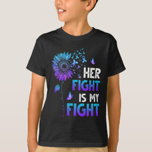 Fight Is My Fight Teal And Purple Ribbon Suicide A T-Shirt