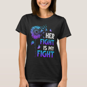Fight Is My Fight Teal And Purple Ribbon Suicide A T-Shirt