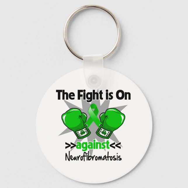 Fight is On Against Neurofibromatosis Keychain (Front)