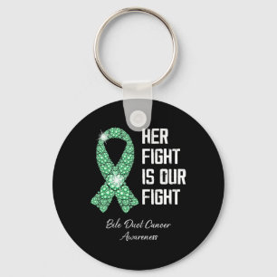 Fight Is Our Fight Bile Duct Cancer Awareness Mont Keychain