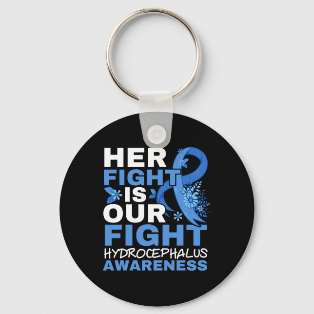 Fight Is Our Fight Brain Tumour Hydrocephalus Awar Keychain (Front)