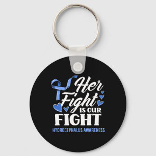 Fight Is Our Fight Daughter Hydrocephalus Awarenes Keychain