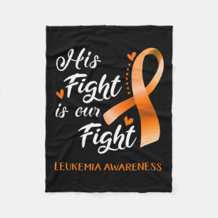 Fight Is Our Fight Leukaemia Awareness Support Leu Fleece Blanket