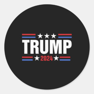 Fight Legends Never Die 2024 Trump Shooting (2-sid Classic Round Sticker