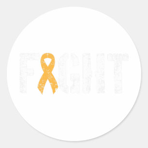 Fight Leukaemia Cancer Military Style Awareness Ri Classic Round Sticker