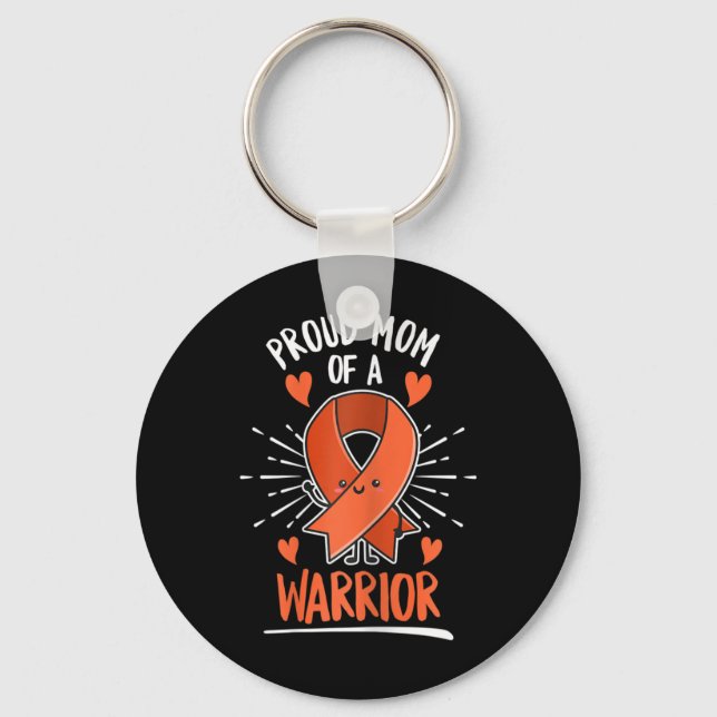 Fight Leukaemia Design for a Mom of a Warrior  Keychain (Front)