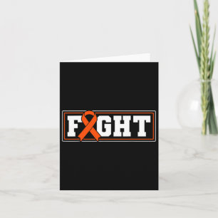 Fight Leukaemia Orange Ribbon Card