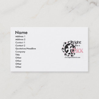 Fight Like A Chick Business Card. Card