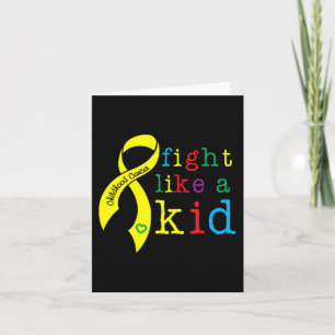 Fight Like Kid Childhood Cancer awareness retro Go Card