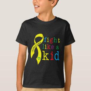 Fight Like Kid Childhood Cancer awareness retro Go T-Shirt