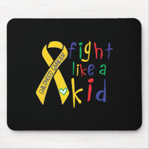 Fight Like Kid Gold Ribbon Childhood Cancer Awaren Mouse Pad