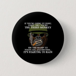 Fight Like The Third Monkey - Funny Boxing And Mma 2 Inch Round Button
