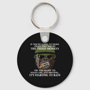 Fight Like The Third Monkey - Funny Boxing And Mma Keychain