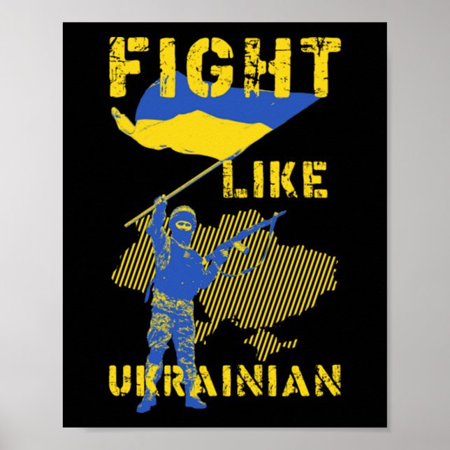 Fight Like Ukrainian Poster (Front)