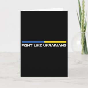Fight Like Ukrainian Ukraine Flag Support 1  Card