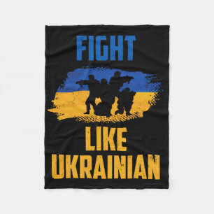 Fight Like Ukrainian Ukraine Support Warriors Patr Fleece Blanket