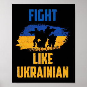 Fight Like Ukrainian Ukraine Support Warriors Patr Poster