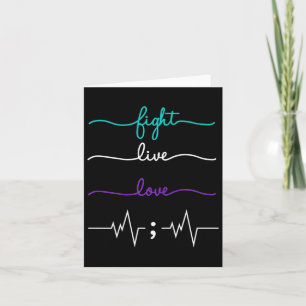 Fight Live Love Suicide Prevention Awareness Card