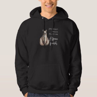Fight Me Alpaca Punch  Llama Love Pun Quote Joke M Hoodie