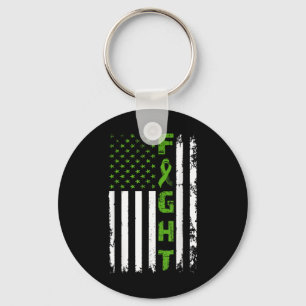 Fight Mental Health American Flag Awareness Surviv Keychain