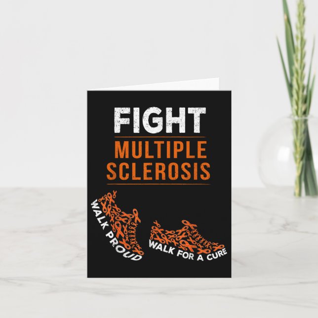 Fight Multiple Sclerosis Ms Awareness Warrior Ribb Card (Front)
