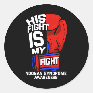Fight My Fight Noonan Syndrome Male Turner Ms Surv Classic Round Sticker