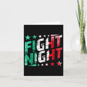 Fight Night Boxing Mma Fan Themed  Card