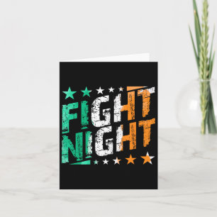 Fight Night Boxing Mma Or Boxing Fan Themed  Card