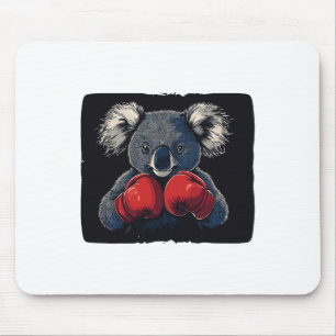 Fight Night With Koala Bear In Gloves Costume Mouse Pad