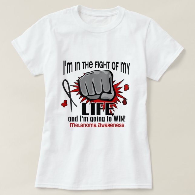 Fight Of My Life 2 Melanoma T-Shirt (Design Front)