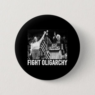 Fight Oligarchy Bernie Sanders And Aoc Freedom Us 2 Inch Round Button