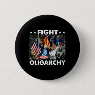 Fight Oligarchy Bernie Sanders And Aoc Freedom Us 2 Inch Round Button