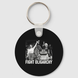 Fight Oligarchy Bernie Sanders And Aoc Freedom Us Keychain