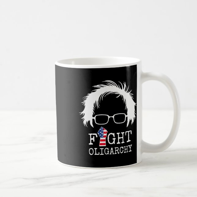 Fight Oligarchy Sanders And Aoc Freedom Us Anti Tr Coffee Mug (Right)