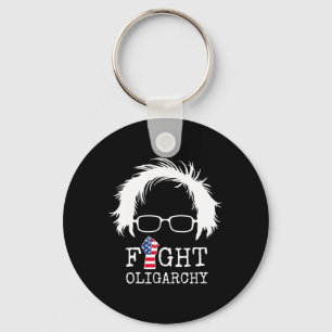 Fight Oligarchy Sanders And Aoc Freedom Us Anti Tr Keychain