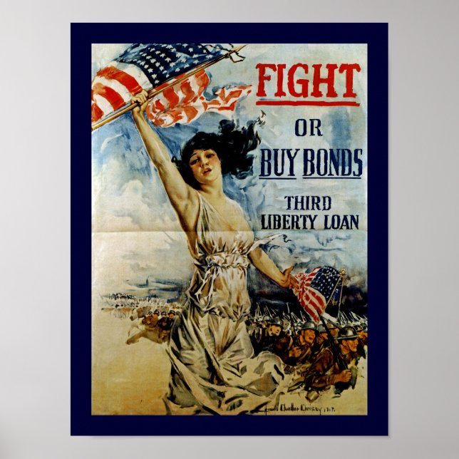 Fight or Buy Bonds ~ Third Liberty Loan Poster (Front)